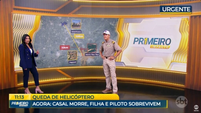 A Eurocopter EC 130B4 helicopter, registered as PR-WVT, involved in a flight originating from São Paulo–Campo de Marte Airport and bound for Americana, São Paulo, crashed in a forested region near Caieiras, São Paulo, Brazil, on January 16, 2025. The crash site, identified as Morro Tico Tico, was in dense terrain near the Conjunto Habitacional Nosso Teto. Four individuals were onboard: the pilot and three passengers. The accident resulted in the fatalities of two passengers, André Feldman and Juliana Elisa Alves Maria Feldman, while the pilot and an 11-year-old girl, Bethina Feldman, survived with minor injuries. The surviving pair spent the night outside the aircraft, using an umbrella for shelter before being located by São Paulo Military Police the following morning at approximately 06:00. Preliminary investigations attribute adverse weather and possible spatial disorientation as contributing factors to the accident. Investigations by Seripa IV, under the Brazilian Air Force, are ongoing to determine the definitive cause of the crash.